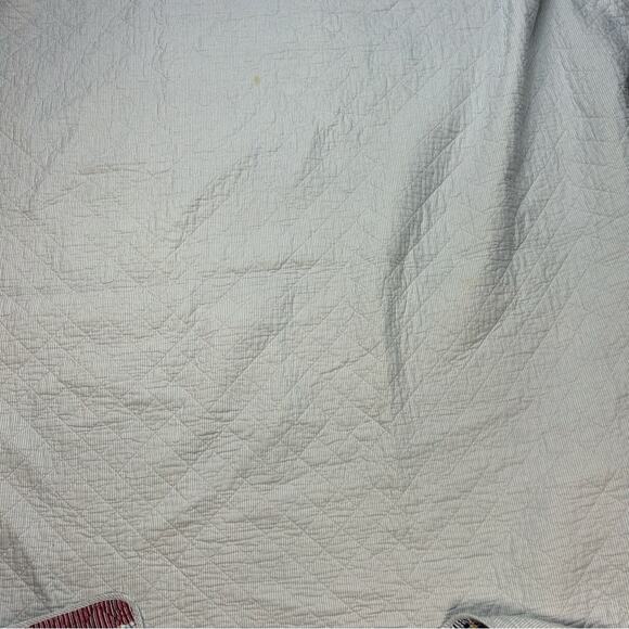 Vintage Tommy Hilfiger Madras Patchwork Nautical Reversible Quilt Twin Size - Picture 5 of 8